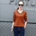 Phụ nữ trung niên chất liệu cotton dài tay áo thun nữ chất đầy quần áo 30-40-50 tuổi Người trung niên cỡ lớn xuân hè mẫu đầm nhung tuổi trung niên Quần áo của mẹ