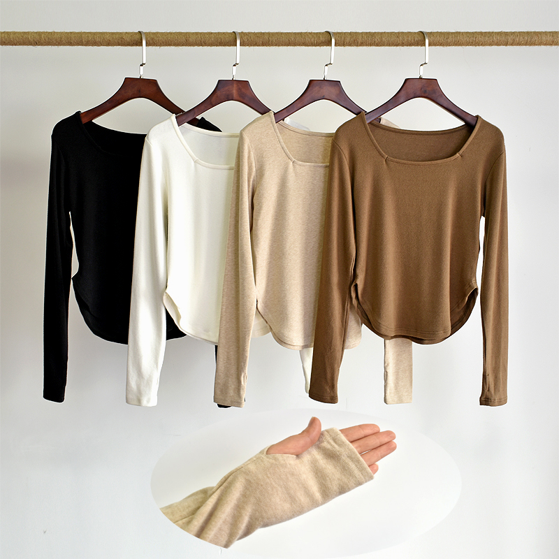 Gloves, finger sleeves, autumn and winter brushed thickened dance practice clothing female modern dance classical dance folk dance basic training clothing