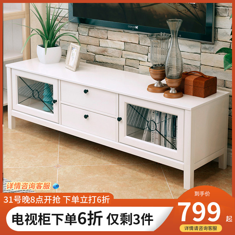 Nordic 1 5m TV cabinet simple modern small apartment mini coffee table combination set living room master bedroom floor cabinet