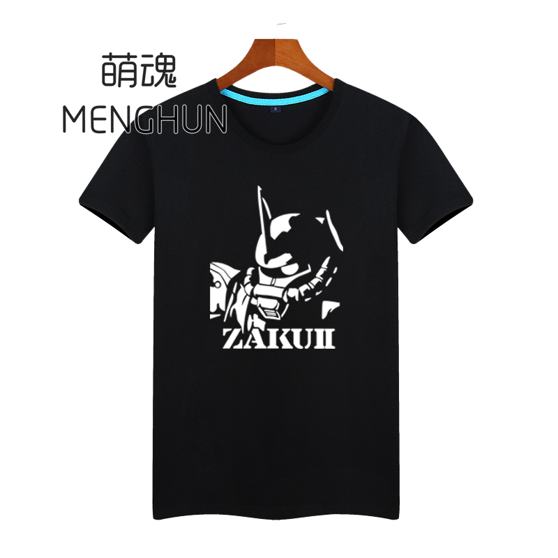 Mobile Suit Gundam Zagu head silhouette personality high quality pure cotton short-sleeved T-shirt AC1097