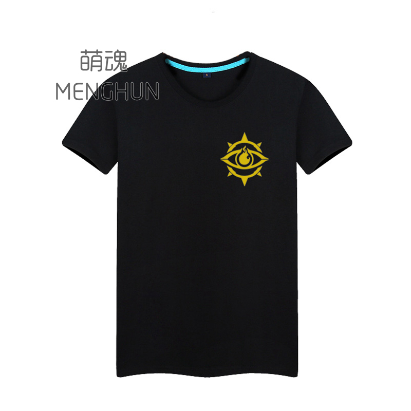 King Glory New T-shirt Team 5 Black Middle Way Sorcerer T-shirt In Single T-shirt In Road Logo Printed T-shirt