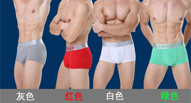 Đồ lót nam, boyshort, cotton lụa modal eo thanh niên, Nhật Bản và Hàn Quốc bốn góc đóng hộp số: y-ck05 quần lót nam lưới
