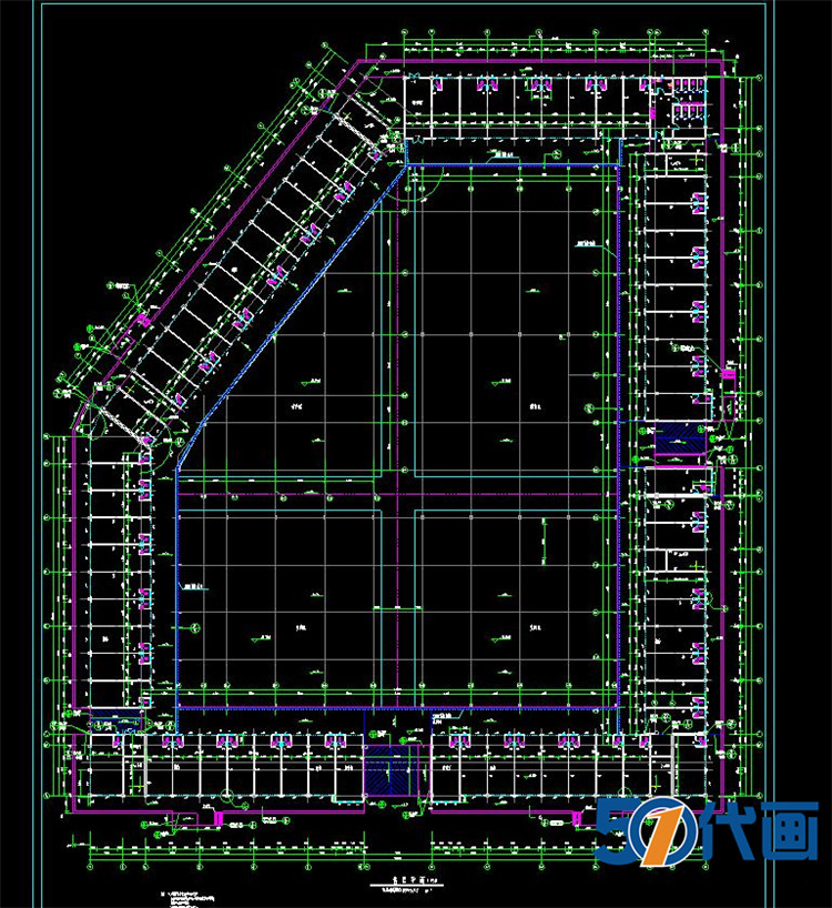 T225农贸市场CAD施工图纸菜市场建筑设计方案文本平面图设...-7