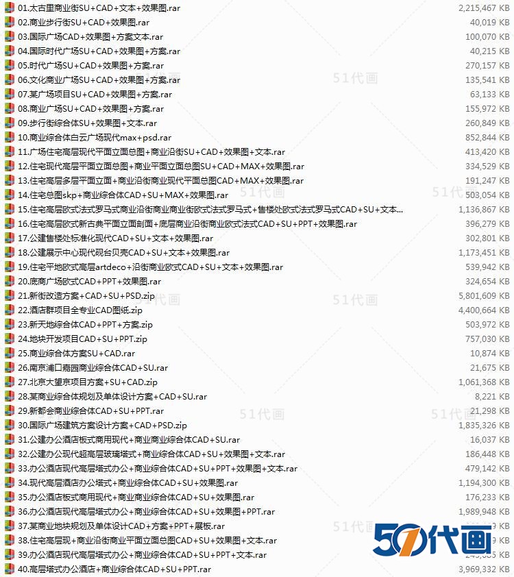 T2019商业综合体su模型cad图纸效果图方案文本广场步行街方...-2