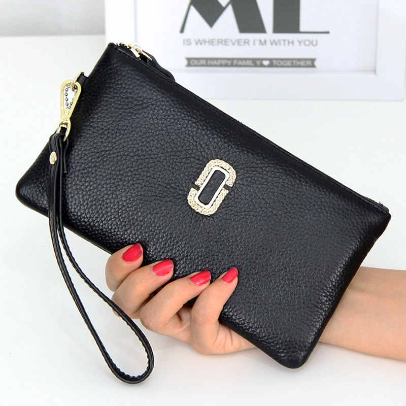 Clutch bag women's bag 2021 new Korean version of the leather women's handbag simple fashion coin purse women's mobile phone bag