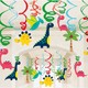 Dinosaur theme birthday arrangement party supplies hanging decoration spiral pendant hanging decoration kindergarten ceiling decoration