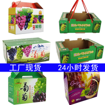 Catty Sun Grape Express Wrapping Paper Crate Red Handle Lifting Grape Box Clear King Tray Box Empty Gift Box