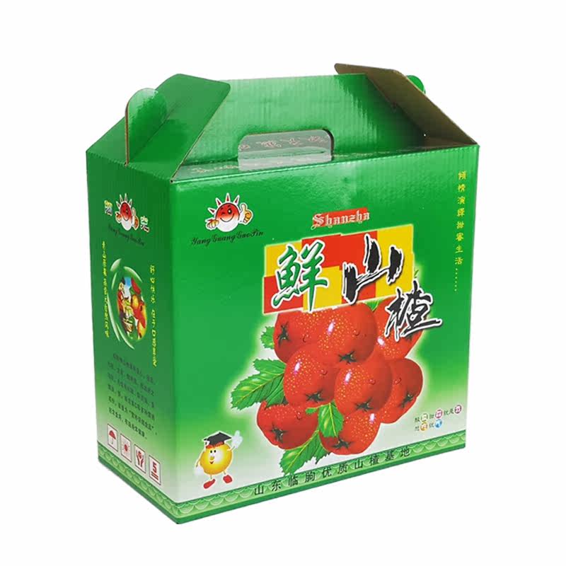 Put 10 catty of fresh hawthorn gift box Packing Box of Empty Gift Box Plate Shell of Hawthorn Fresh Fruit Portable Cardboard Box
