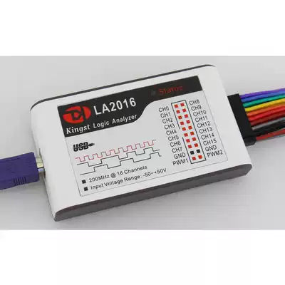Kingst LA1010 logic analyzer 100m sampling rate 16 channels adjustable threshold PWM output