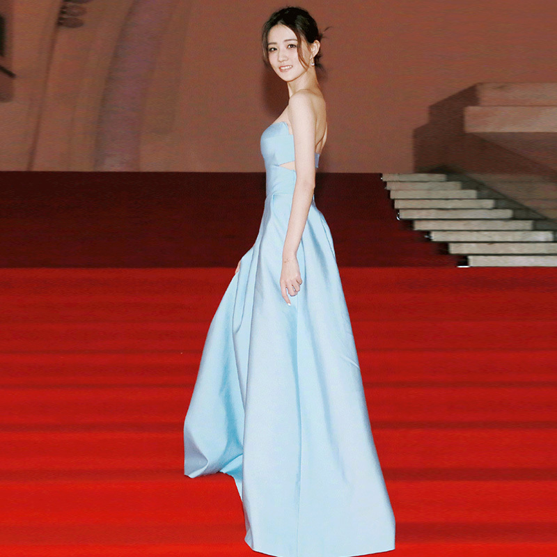 Elegant Banquet Strapless Sexy Evening Dress for Women 2024 New Style Elegant Annual Party Birthday Party Dress Blue Elegant Banquet Strapless Sexy Evening Dress for Women 2024 New Style Elegant Annual Party Birthday Party Dress Blue