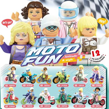 Anti-Terrorist Special Team Police Swat Motorcycle Building Blocks Small Particles Children's Educational Assembly Small Particles for Boys and Girls