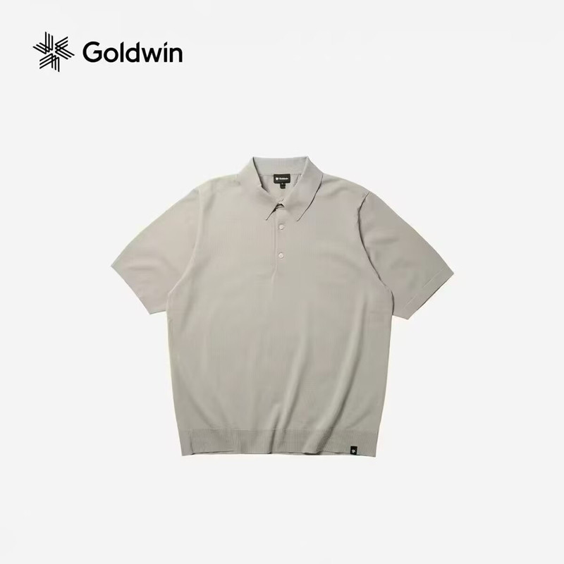 Goldwin Japanese-Style Quick-Drying Breathable Thin Blended Knit Polo Shirt Unisex Casual Short-Sleeve T-Shirt Summer Trend