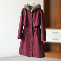 Special 2021 winter new mink fur liner parker clothing women's long coat NK01