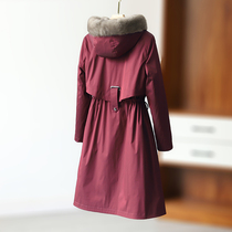 Special price Nepal overcomes long knee stitching mink liner 2021 winter new Parker clothing female rabbit fur sleeve N27