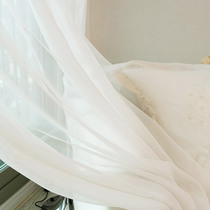  Jinting white screen curtain translucent simple modern balcony bedroom living room solid color window screen high-end boutique can be set