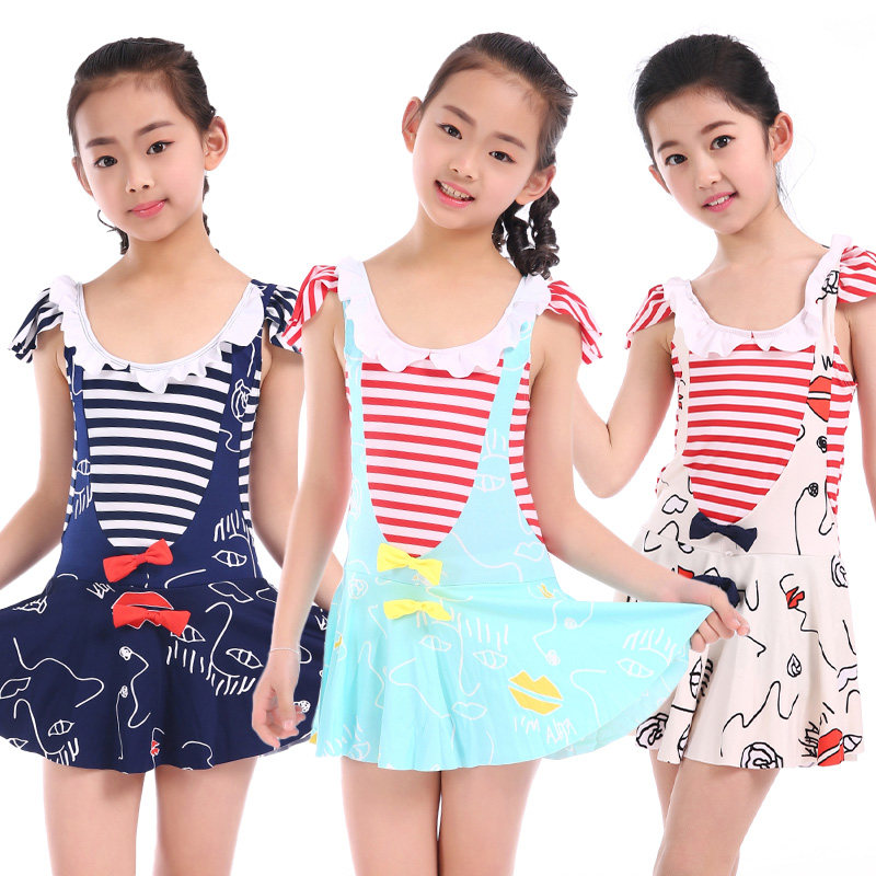 Children Swimsuit One-piece Dress Style Printed Fashion Bubble Spa 2-4 Year Old Girl Girl Swimsuit Special Price 9 9 Clear Barn
