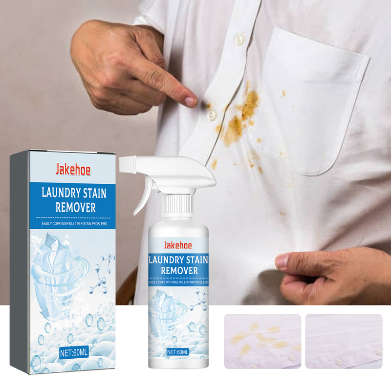 Jakehoe Stain Remover, Powerful Cleaner for Clothes, Removes Stains and Prevents Yellowing, Laundry Stain Remover