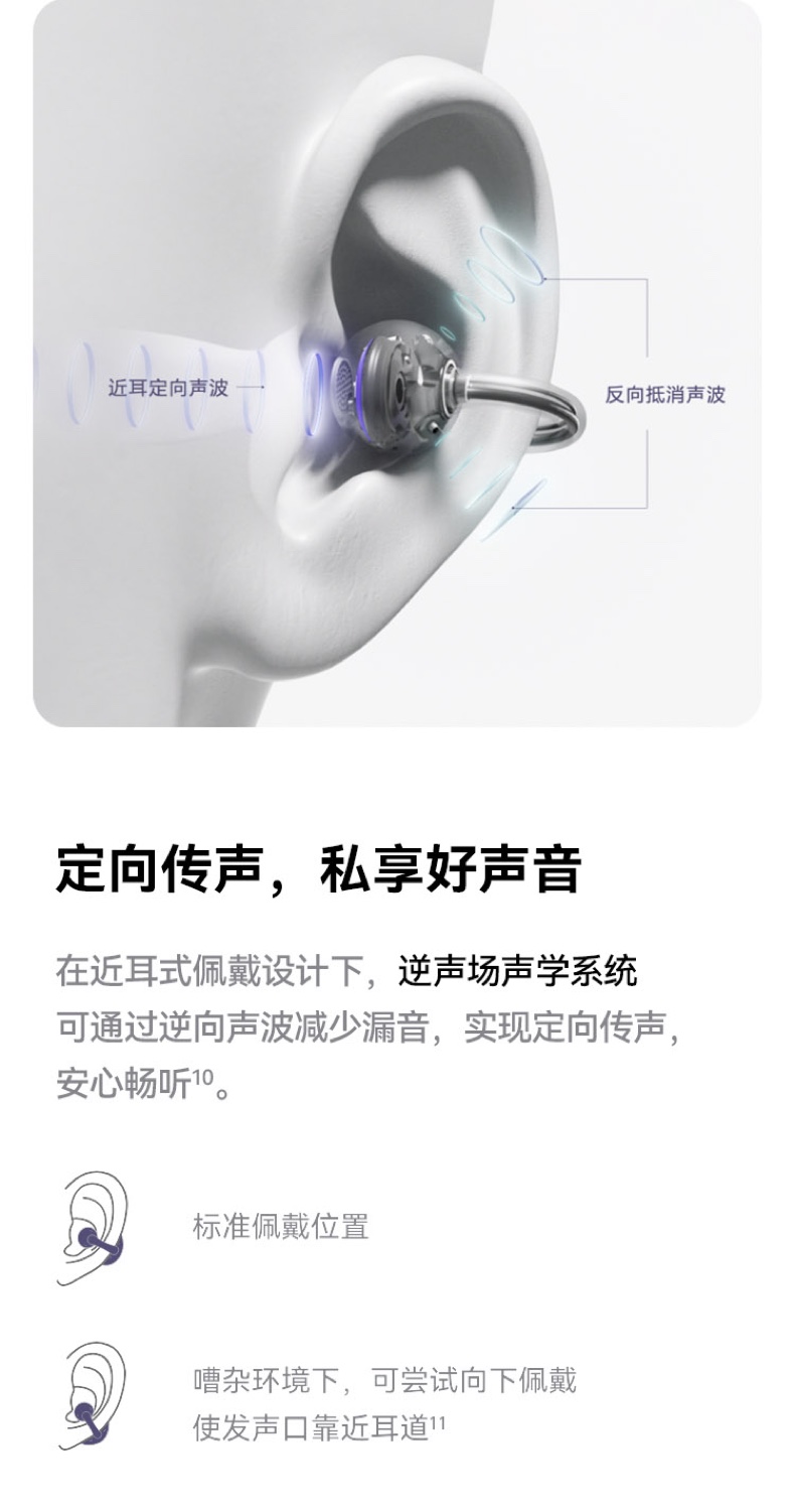 【宸音双11】HUAWEI/华为FreeClip 2 耳夹耳机开放式蓝牙无线耳机全新C型桥插图14