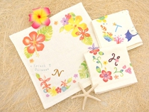 Japan Okinawa travel SPLASH Japanese whale and wind hand towel square towel saliva towel