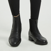 Equestrian riding boots cowhide short boots mens and womens riding boots equestrian equipment outdoor riding training competition equestrian short boots