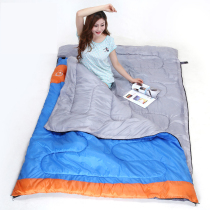 Sleeping bag adult double cotton outdoor camping thickened warm ultra light portable field envelope camping equipment supplies