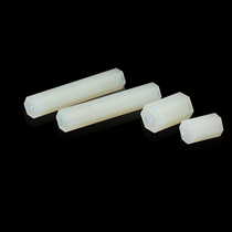 M3 double-pass nylon column hexagonal internal thread isolation column plastic stud spaced column copper column hexagonal screw column