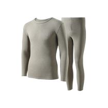 Catman mens thermal underwear mens thickened camel hair German anti-cold and heating base layer autumn clothes and long trousers suit winter