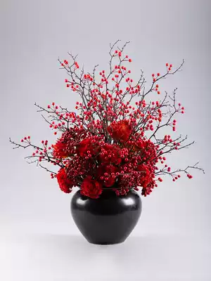 One-purpose space Chinese large basin landing simulation flower decoration living room model room hotel front desk floral decoration decoration