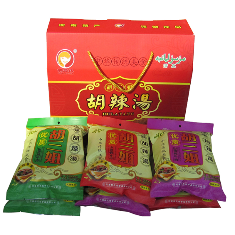 Hu Third Sister's Carefree Hospice Soup Authentic Mountain Fungus Stew Beef Mixed Taste 282gX6 Package Gift Boxes HENAN SPECIAL