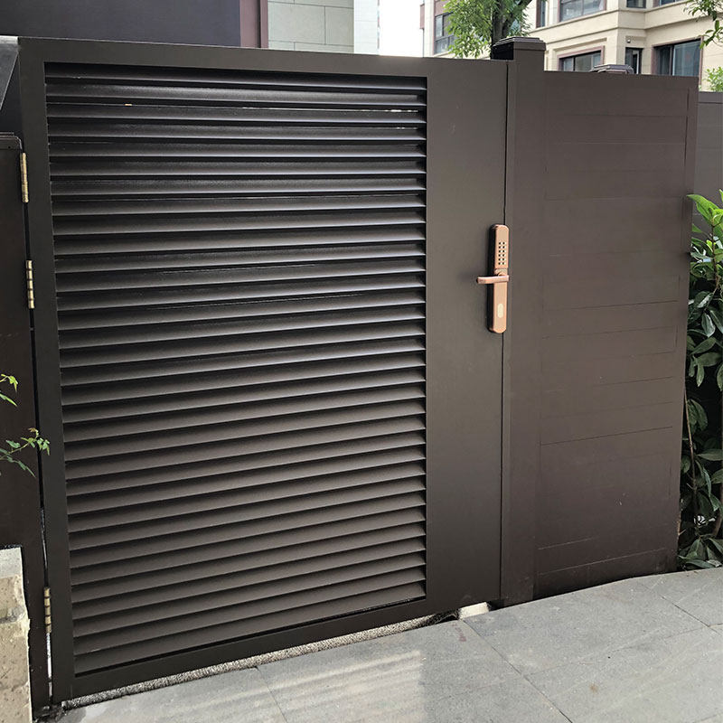 Garden Garden Garden Garden Gate Password Lock Single Open Door Shutter Privacy Door Shanghai Luqing Aluminum Art