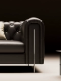 Современный и минималистичный импортный кожаный диван, воловья кожа, популярно в интернете