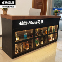  Industrial style bar counter Retro cashier shop Small restaurant Barbecue bar Clothing store counter Front desk Reception desk