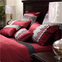 Spring and summer four pieces of pure cotton bed bedding 2021 new bed linen quilt Jangon satin European-style printed pillowcase