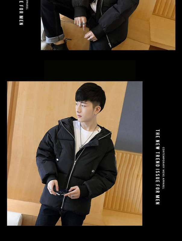 男 冬装 版 lỏng xu hướng đẹp trai dày yêu thích bf Áo khoác cotton nam phong cách Harajuku áo khoác kaki nam