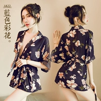 Черный синий банный халат, ремень, штаны