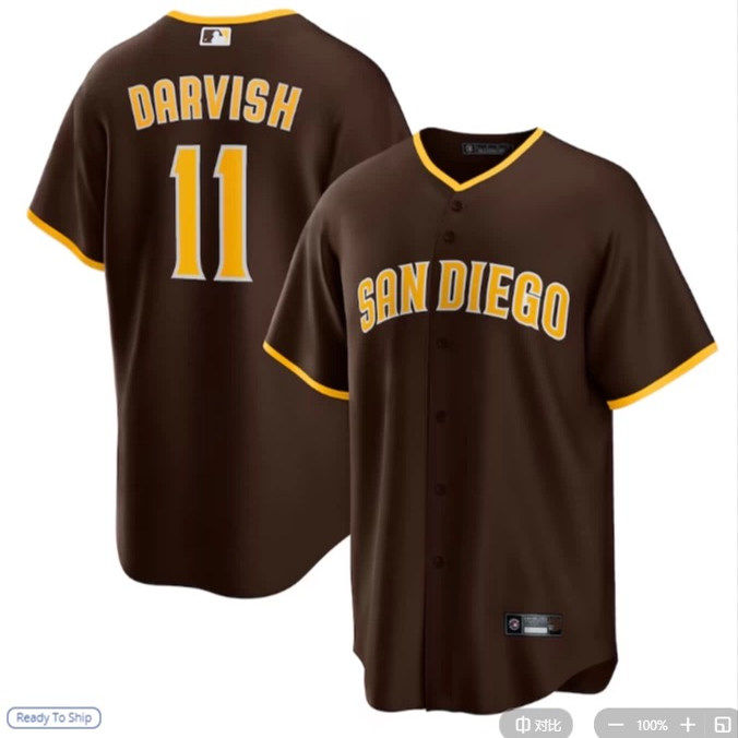 教士队棒球服 San Diego Padres 11号达比修有球衣25年新款测评|日职传奇转战美职的荣耀战袍-棒球服-淘宝好物网