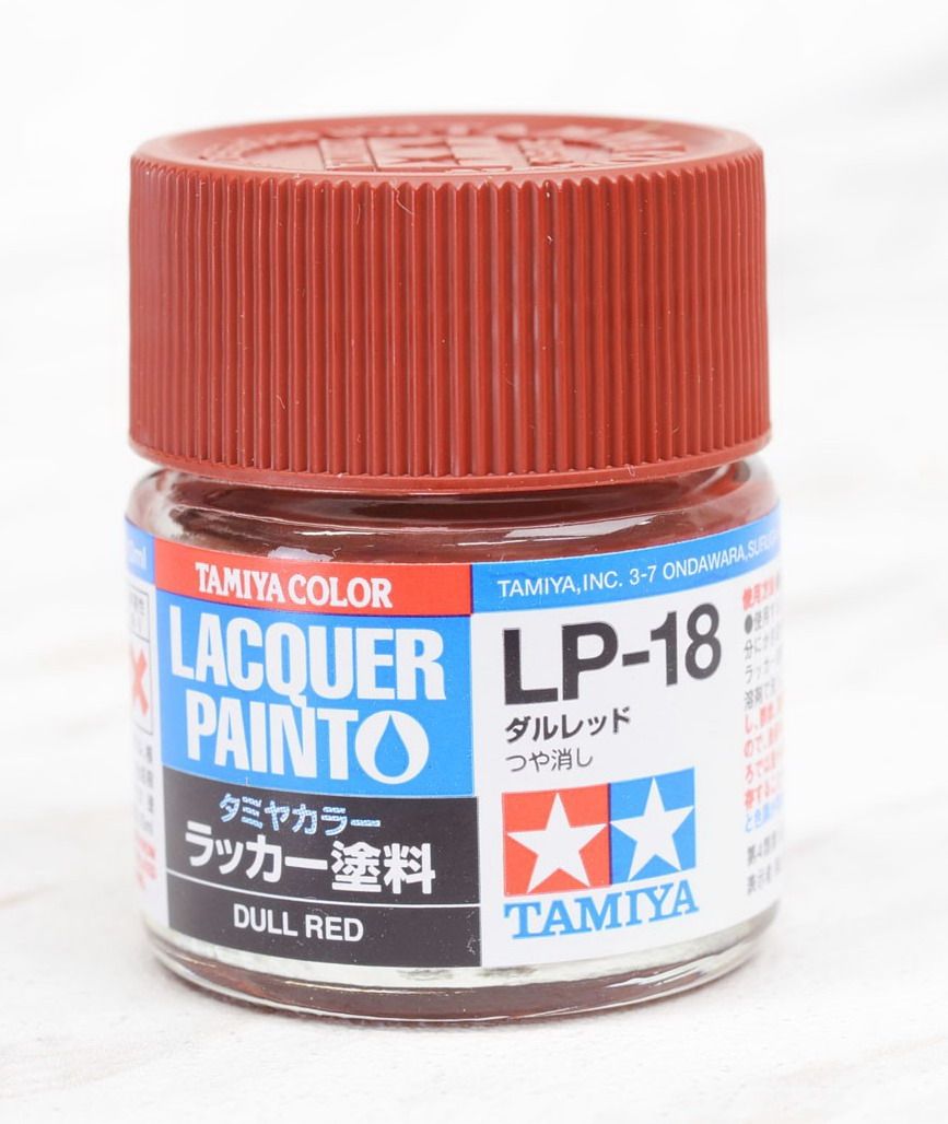 Tamiya LP series oily nitrocellulose lacquer bottom red LP-18