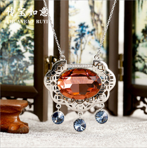 925 Sterling Silver Pendant Womens Fashion Simple Atmospheric Necklace Long choker First Jewelry Joker National Style Accessories