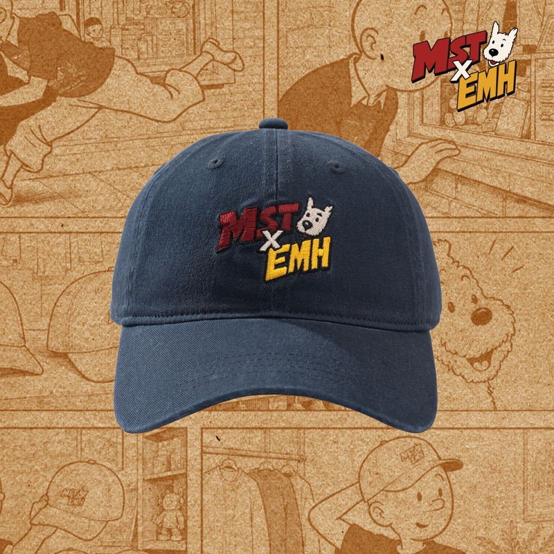 Massulti X Emless Collaboration Fun Comic-Themed Embroidered Baseball Cap Hat