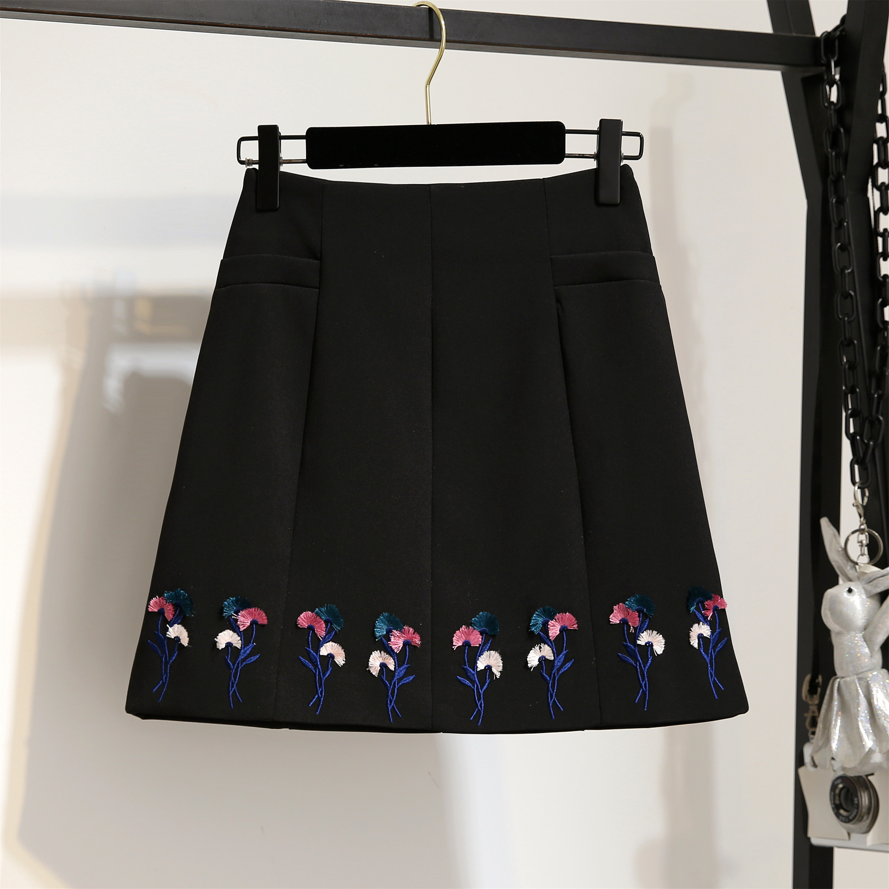 VK旗艦店 韓系名媛氣質蕾絲衫花朵刺繡裙套裝長袖裙裝