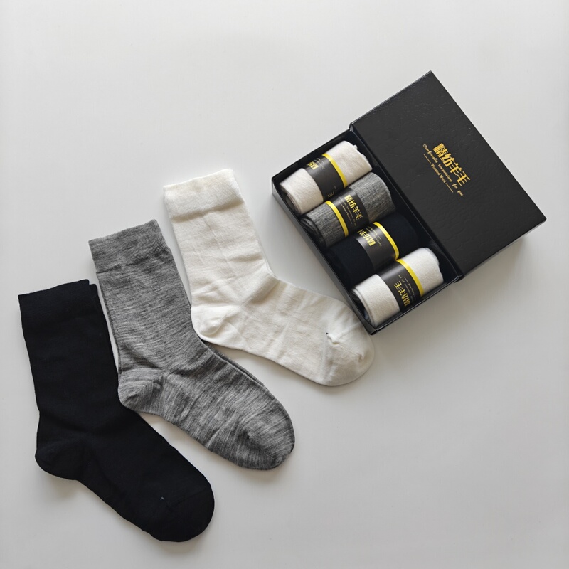 85% Merino Wool Socks, Spring, Summer and Autumn, Lightweight, Seamless, Everyday Casual, Unisex Mid-Calf Socks