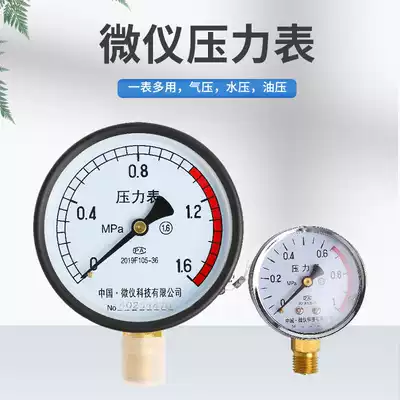 China micro instrument radial pressure gauge Y-100 vertical water pressure barometer direct sales Y60 oil pressure gauge hydraulic gauge