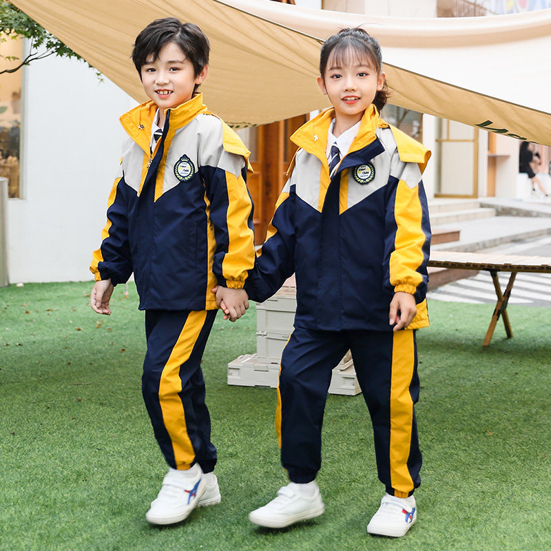 Primary school uniforms jackets autumn and winter children's class uniforms sports removable three-piece kindergarten garden uniforms spring and autumn