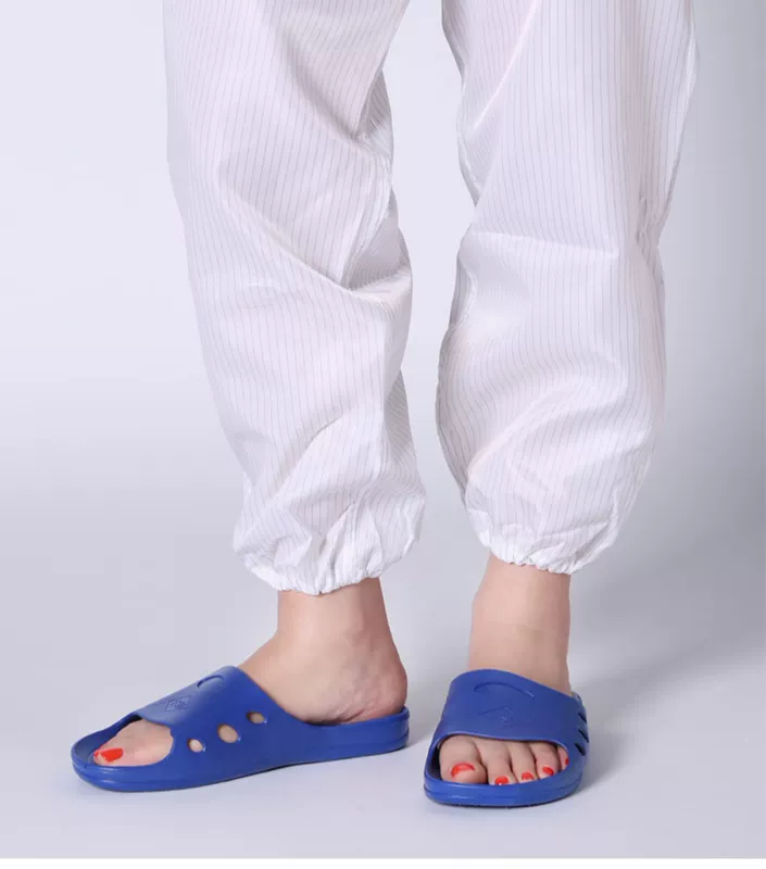 Dép chống tĩnh điện đế mềm sáu lỗ thoáng khí xưởng không bụi chống bụi giày bảo hộ mùa hè giày bảo hộ nhà máy điện tử giày tĩnh điện dép tĩnh điện