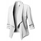 Phụ nữ rắn Blazers Cardigan dài Coat Sleeve Jackets