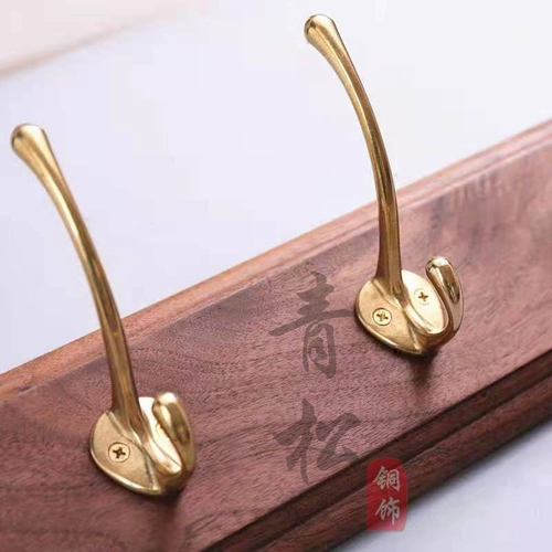 Антикварные настенные крючки из чистой меди в китайском стиле для кухни, двери спальни за латунными сплошными крючками, настенные вешалки, крючки для одежды