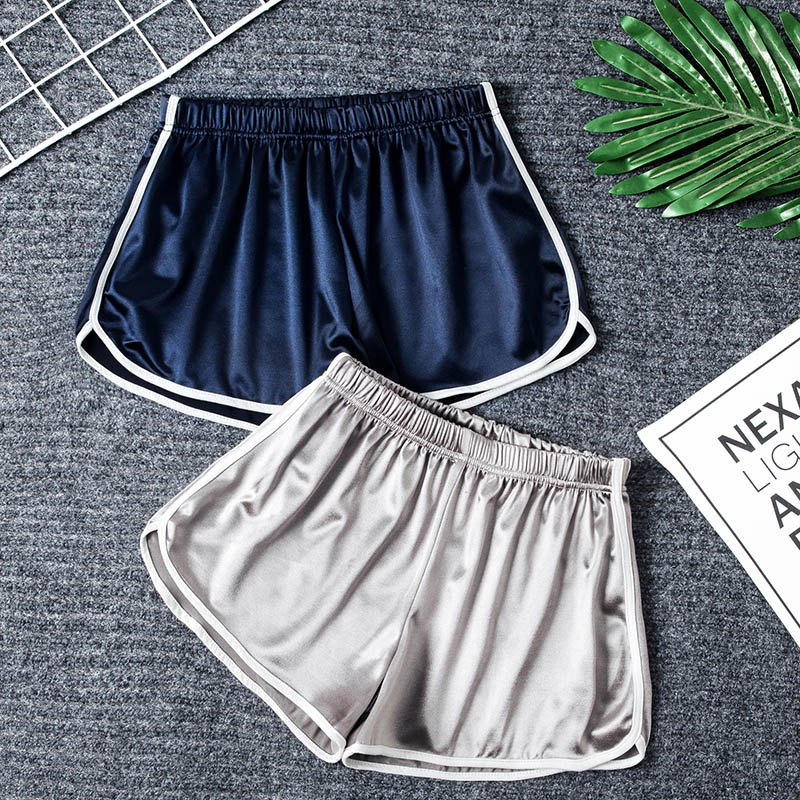 Quần short thể thao nữ chạy sinh viên lỏng eo cao giản dị quần chân rộng chất béo mm kích thước lớn nhà ngủ quần nữ mùa hè thời trang nữ 2021