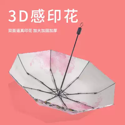 Japan CK Parasol Female sunscreen UV light rain dual-purpose folding small portable parasol upf50