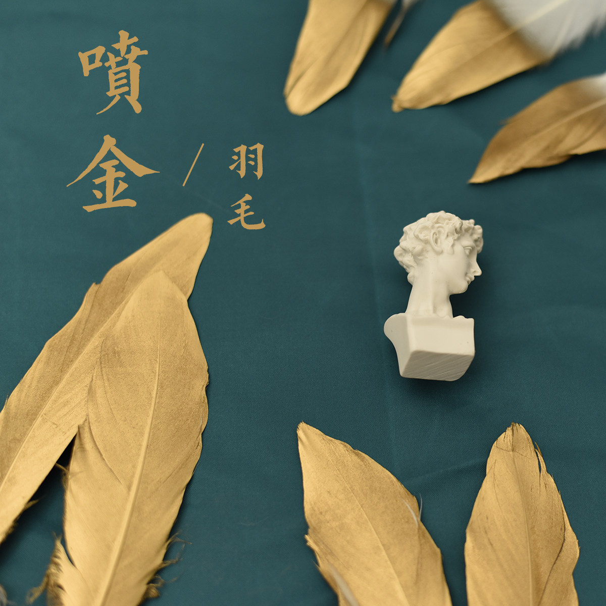 Spray Gold Feather Shoots Photo Props Natural Feather Golden Decorated Ornament Photography Background Medecine Hand Holding Props