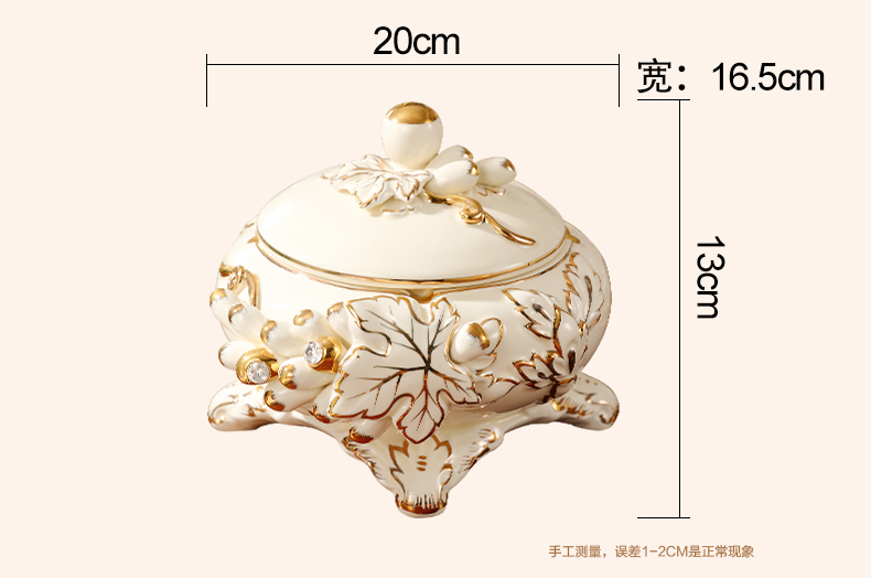 Europe type ashtray with cover wind decorations creative ceramic sitting room key-2 luxury fashion move and practical furnishing articles tea table